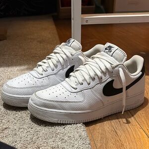 Nike Air Force 1 White Black Sneakers